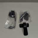 Ideal Security Door Handle with Inside Latch for Storm and Screen Doors, Black (2-Piece Set) (No Key)