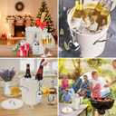 YOUEON 4L Ice Bucket with Scoop and Lid, Double Walled Insulated Wine Bucket Chiller with Carry Handles, Beverage Tub for Cocktail Party, Camping, BBQ, Indoor & Outdoor Use, White