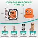 Interactive Dog Toys Bully Stick Holder,Treat-Dispensing & Squeaky Dog Chew Toys to Keep Them Busy Multifunctional Natural Rubber(Orange)