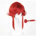 Red Wig for akuta Riyo Cosplay Long Anime Wig Synthetic Heat Resistant Costume Accessories for Festival & Party, with Wig Cap