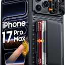 Vizvera for iPhone 17 Pro Max Case Wallet RFID [Cards Holder][Camera Control][Lens Cover] Full Body Rugged Shockproof Silicone Protective Phone Case for iPhone 17 Pro Max 6.9"(Black)