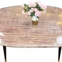 LIBERECOO Oval Clear Fitted Vinyl Tablecloth - Fits 48 x 72 Inch Oval Tables Only - Heavy Duty Elasticized Table Cover Elastic Edged Plastic Tablecloths Protector