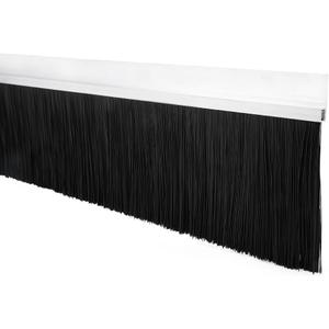 uxcell Door Brush Bottom Sweep h-Shape Aluminum Alloy Holder with 3.94-inch Black Nylon Brush, 1000mm x 128mm(Approx 39.37"x 5.04")