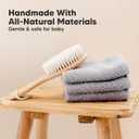 Wooden Baby Hair Brush for Toddler Girls, Boys - Cradle Cap Brush for Babies, Soft Goat Bristles, Perfect Gentle Scalp Newborn Comb for Infant, Girls, Boys, Bath Essentials(Walnut, Regular)
