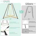 Swing Stand with Sensory Swing & Pod Swing, X-Shaped Swing Set | Heavy Duty Metal Frame, Autism Swing Chiar with Stand for kids Adults, 330LBS, Indoor and Outdoor(Mint Green Gradient)