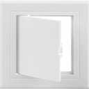 4x4 inch Plastic Access Panel for Drywall Ceiling Reinforced Plumbing Wall Access Doors Removable Hinged, White