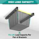 EVERHANGER Ceiling Storage Rack, Heavy Duty Overhead Garage Storage Rack, Adjustable Ceiling Bin Storage System, 5 Sets for 4 Bins, 26 Inch