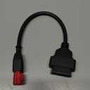 6 Pin OBD2 Adapter Cable,Fit for Guzzi Kawasaki Suzuki Yamaha Piaggio Vespa Honda Motorcycle OBD Diagnostic Cable,Euro5 6-pin Connector fits CAN Bus and K-Line,Work with Code Reader