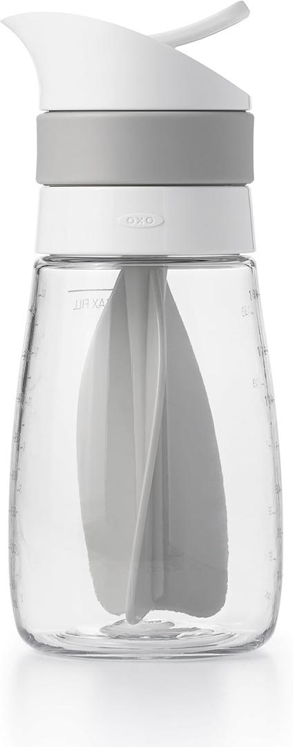 OXO Good Grips Twist & Pour Salad Dressing Mixer, Gray, 14 ounces, 0.44 qt