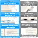 2 x Transparent Book Clips with Mini Stand, Detachable Book Weight Page Holder to Hold Book Open, Used to Hold Journal Open for Reading(4 Pcs)