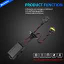2PCS H8 H9 H11 LED Light Canbus Decoder: Anti Flicker Harness, Resistor Decoders Error Free, LED Warning Canceller Resistor Adapter, H8 Canbus Decoder Upgrade with Waterproof Rubber Ring