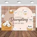 Little Dumpling Baby Shower Backdrop 7x5ft A Little Dumpling is On The Way Decorations Photography Background Chinese Food Theme Baby Shower Party Photo Studio Props