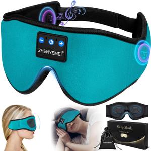 Bluetooth Sleep Headphones White Noise Sleep Mask | 3D Eye Mask for Sleeping | 38 Relaxing Soothing Sounds | 16hrs Playingtime3