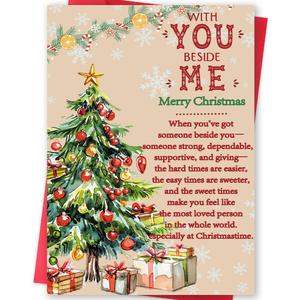 3 x Merry Christmas Card for Husband Wife Boyfriend Girlfriend, Romantic Christmas Gifts for Him Her, Happy Xmas Holiday Card for Women Men (es159)