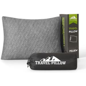 Travel Size Pillow, Compressible Memory Foam Pillow, Camping Pillow Breathable Cover for Travel Airplane Car Hiking Camping Outdoor