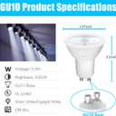 DAYBETTER GU10 LED Light Bulbs, Dimmable GU10 Bulb Replacement for Track Lighting, 5.5w Equivalent 50W, 500 LM Daylight White 5000K, MR16 LED Bulb for Kitchen, Range Hood, Living Room, 12 Pack