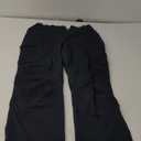 Plaid&Plain Men's Cargo Pants Slim Fit with Articulated Knees (30W x 32L, Black)