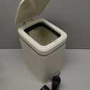 Dog Poop Trash Can Outside, 5L/1.3 Gal Pet Poop Bucket with Lid, Foot Pedal, Dog Waste Container with 40 Bags, Lid Soft Close for Pet, White
