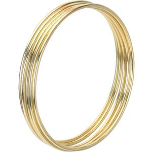 EBOOT 5 Pcs Metal Rings Hoops Macrame Rings for Dream Catcher and Crafts Supplies Gold Floral Wreath Macrame Hoops for Wedding DIY Wall Hanging Craft(4 Inch)