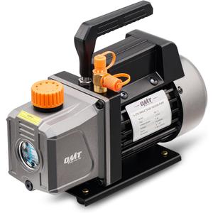 Orion Motor Tech Vacuum Pump, 4 cfm 1/3 hp HVAC Single Stage Vacuum Pump for R12 R22 R134a R410a R502, Auto AC Vacuum Pump Kit for Automotive Air Conditioner Resin Degassing & More, Oil Included