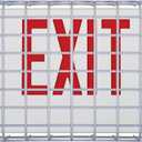 Shimeyao 2 Pcs Red Exit Sign Wire Guard Damage Cage with R-Type Wire Clips, Coated Steel Mesh Design for Commercial Use Indoor Outdoor, Easy Installation (Large Side Open,30.5" X 14")
