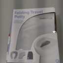 Jool Baby Folding Travel Potty Training Seat for Toddlers, Fits Round & Oval Toilets, Non-Slip Suction Cups, Includes Free Travel Bag (Gray)
