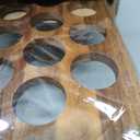 Coffee Pod Holder K Cup Organizer - Acacia Wood Storage Rack with Weighted White Marble Base - 30+ Pod Capacity Countertop Stand - Modern Kitchen Storage Organizer