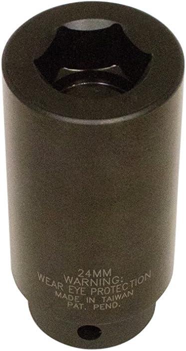Lisle 77070 24mm Heavy Impact Socket , Black