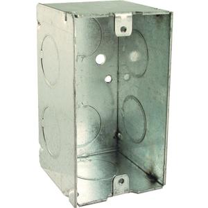 Hubbell Raco 4 in. x 2 in. Handy Box, Welded, 2-1/8 in. Deep, Eight 3/4 in. KO's, Gray (674)