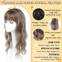 Hair Toppers for Women, 20 Inch Toppers Hair pieces for Women with Thinning Hair Big Base Curly Wavy Wiglets Cover 360 3D French Clip in Bangs (Highlights Brown with Dark Root)