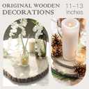 ZOCONE 4 Pcs Large Wood Slices 11-13 Inches Unfinished Rounds, Natural Paulownia Wooden Slices for Centerpieces, Round Wooden Discs Decoration with Bark, Wood Circles for Centerpieces for Painting