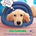 Soft Dog Cones, Recovery Dog Donut Collar After Surgery- Cone of Shame Alternative, Pet Elizabethan E-Collar Anti-Bite Lick Wound Healing Adjustable for Large Dogs, 4XL (Blue, XXXXL)