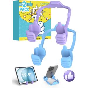 2 x Stocking Stuffers for Teens Girls Kids Women Men Adults: Thumbs Up Lazy Phone Stand Tablet Stand for iPad Cell Phone Holder Teen Girl Gifts Trendy Stuff Gifts for Christmas for Boys Wife Funny Gadgets