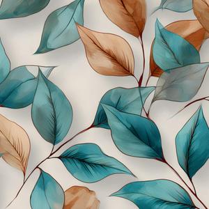 Peel and Stick Botanical Leaf Wallpaper, Removable Self-Adhesive Modern Scandinavian Wall Decor for Bedroom Living Room Entryway Accent Wall Cabinets, 17.3" x 39.3" (Brown and Green)