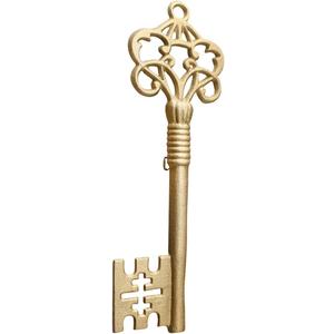 Wallcharmers Large Skeleton Key, Cast Iron Key Wall Decor, Gold Vintage Style Skeleton Keys for Walls, Gold