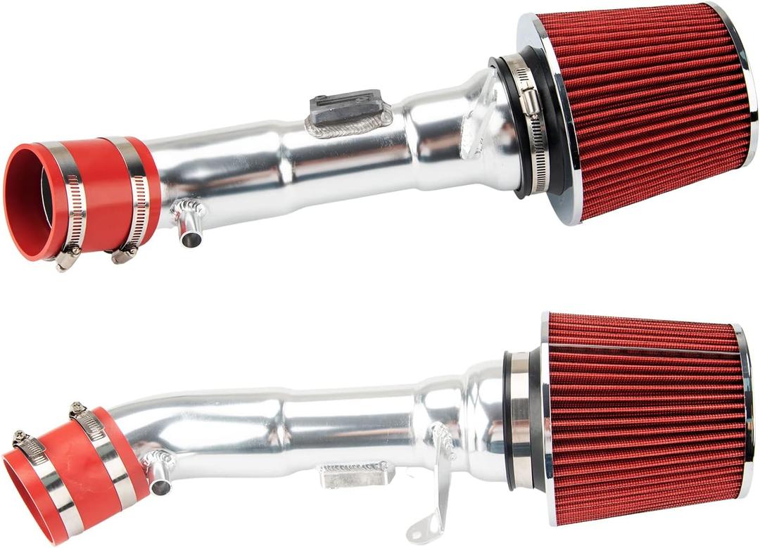 PHILTOP 2.75" Cold Air Intake Kit System Compatible with INFINITI G37 2008-2013 V6 3.7L, Compatible with Nissan 370Z 2009-2020 V6 3.7L, High Performance, Red