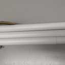 White Tension Curtain Rod 51-126 Inch, Long Curtain Rod No Drilling for Window or Bathroom Patio, Outdoor Tension Rod for Patio, Easy to Install, Never Rust, Rod Diameter 1.26 Inches-White