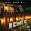 Brightown 52FT Solar String Lights Outdoor Waterproof, Patio Lights with Remote and 15+1 LED Shatterproof Bulbs, Dimmable & Timable, 3 Light Modes, Solar Lights Outdoor for Yard Garden Camping Party
