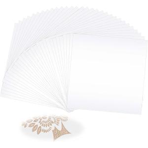 JAPCHET 50 Pcs 12 x 12 Inches PET Blank Stencil Sheets, 10 mil Acetate Sheets, Large Mylar Paper Sheets Template Material, Make Your Own Stencil for Vinyl Cutting Laser Cutting