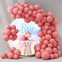 OERJU 7.5x7.5ft Gender Reveal Round Backdrop Boy or Girl Blue Pink Clouds Photography Background Circle Backdrop Cover Newborn Baby Shower Reveal Gender Party Decoration Photo Booth Props