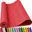 SMART&CASUAL Red Kraft Paper Roll 36" x 2,160" (180') for Gift Wrapping Bouquet Flower Art Painting Craft Writing Packaging Shipping 80GSM 55LB (Red, 36" x 180')