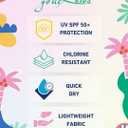 Gottex Boys Kids 2 Match Drawstring Swim Shorts Swimwear Chlorine Fade Resistant and Built-in 50+ UPF Uv Protection (Black /Multi)