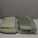 Monbix Queen Comforter Set - 7 Pieces Cationic Dyeing Olive Green Bed in a Bag Queen Bedding Sets with Comforter, Sheets, Pillowcases & Shams, Reversible Bedding Comforters Sets