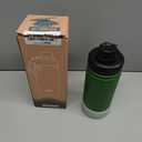 12 oz Water Bottle for Kids School-Reuasble Stainless Steel Vacuum Insulated Wide Mouth Water Bottle for Travle Sports (Grass Green)