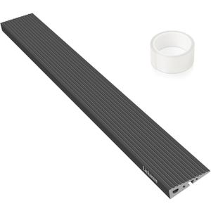 LIEKUMM 1" Rise PVC Threshold Ramp for Doorways, 1700 Lbs Capacity, Transition Ramp for Wheelchairs, Strollers, and Scooters, Cuttable, Black