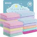 UNIMADE Baby Washcloths, 20 Pack Super Soft Microfiber Coral Fleece Wash Cloths, Extra Absorbent Baby Towels for Newborns, Infants and Toddlers, Gentle on Sensitive Skin for Face and Body - 7" 9"