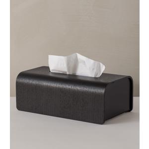 Kazai. Tissue Box Cover 'Toke' | Real Wood Veneer, FSC Certified | Decorative Rectangle Tissue Holder for Bathroom or Living Room | Scandinavian Design | Oak, Black