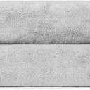 Amazon Basics 2 Piece Quick-Dry Oversize Bath Towel, 100% Cotton, Platinum, 54" x 30" (Platinum)