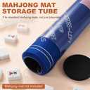 1 Pack Clear PC Mahjong Mat Storage Tube, 34.6 Inch Case, Portable Travel & Home Playmat Holder