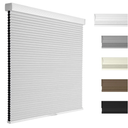 Blackout Cellular Shades Cordless Pull Down Cellular Blinds Thermal Insulated Honeycomb Blinds for Windows, White